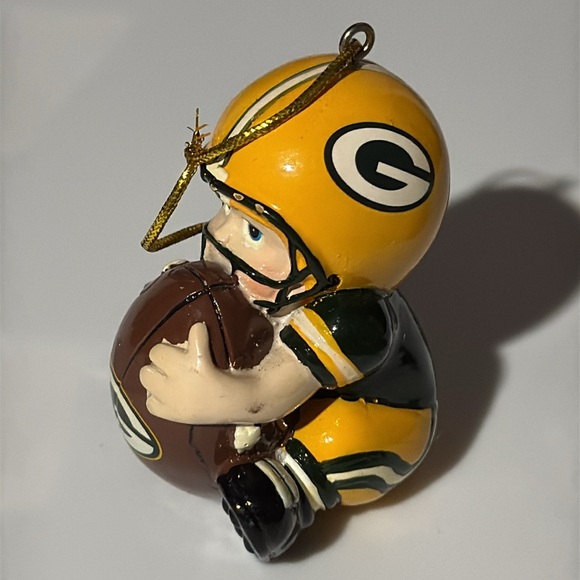 GREEN BAY PACKERS! Christmas ornament!🎄 baby boy football 🏈 ornament. Vintage 🎁 - Picture 7 of 8